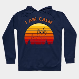 I AM CALM-Relax Cat Hoodie